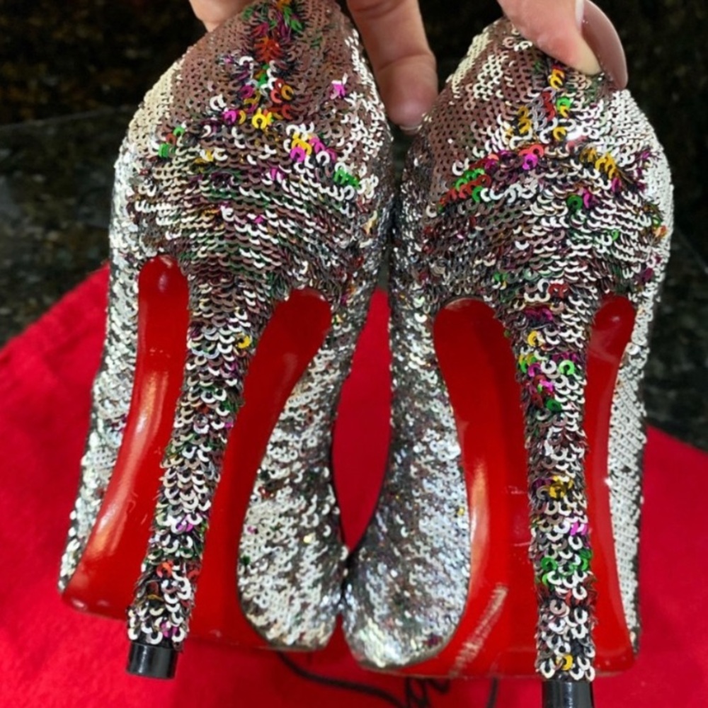 CHRISTIAN LOUBOUTIN SEQUIN PIGALLE FOLLIES